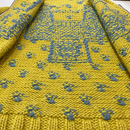 【現状渡し品】【メンズ】 KANATA カナタ COWICHAN KNIT HOODIE カウチン ニット フーディ アウター ジャケット 145-260318-yo-13-tei サイズ：不明 カラー：イエロー/ブルー 万代Net店