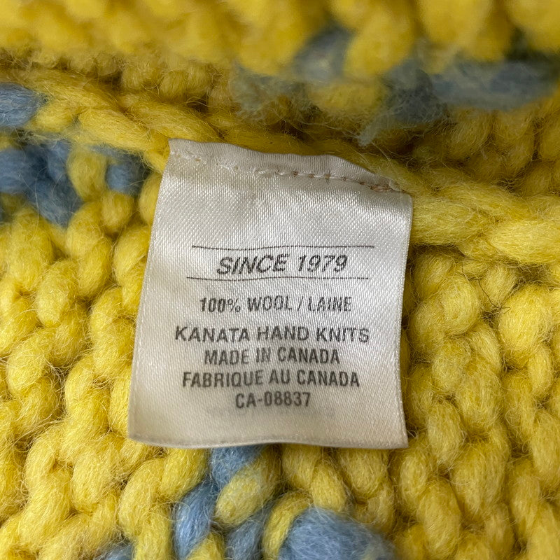【現状渡し品】【メンズ】 KANATA カナタ COWICHAN KNIT HOODIE カウチン ニット フーディ アウター ジャケット 145-260318-yo-13-tei サイズ：不明 カラー：イエロー/ブルー 万代Net店