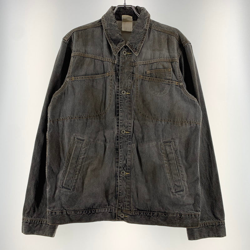 【現状渡し品】【メンズ】 MASTER PIESE マスターピース DENIM JACKET デニムジャケット アウター カバーオール ヴィンテージ加工 142-260330-ko-21-tei サイズ：L カラー：ブラック 万代Net店
