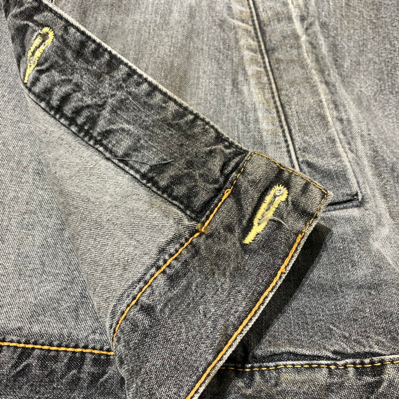 【現状渡し品】【メンズ】 MASTER PIESE マスターピース DENIM JACKET デニムジャケット アウター カバーオール ヴィンテージ加工 142-260330-ko-21-tei サイズ：L カラー：ブラック 万代Net店