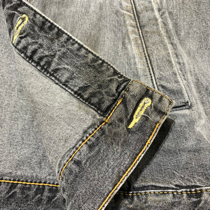 【現状渡し品】【メンズ】 MASTER PIESE マスターピース DENIM JACKET デニムジャケット アウター カバーオール ヴィンテージ加工 142-260330-ko-21-tei サイズ：L カラー：ブラック 万代Net店