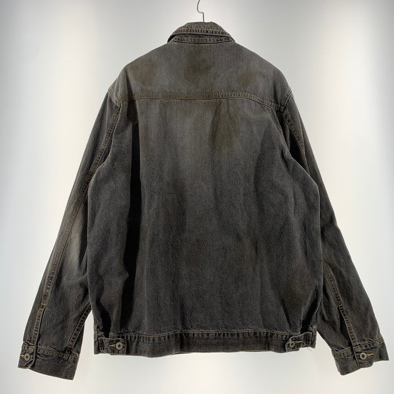 【現状渡し品】【メンズ】 MASTER PIESE マスターピース DENIM JACKET デニムジャケット アウター カバーオール ヴィンテージ加工 142-260330-ko-21-tei サイズ：L カラー：ブラック 万代Net店