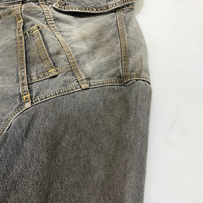 【現状渡し品】【メンズ】 MASTER PIESE マスターピース DENIM JACKET デニムジャケット アウター カバーオール ヴィンテージ加工 142-260330-ko-21-tei サイズ：L カラー：ブラック 万代Net店