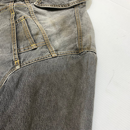 【現状渡し品】【メンズ】 MASTER PIESE マスターピース DENIM JACKET デニムジャケット アウター カバーオール ヴィンテージ加工 142-260330-ko-21-tei サイズ：L カラー：ブラック 万代Net店