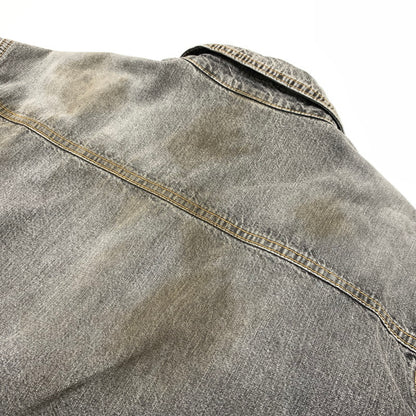 【現状渡し品】【メンズ】 MASTER PIESE マスターピース DENIM JACKET デニムジャケット アウター カバーオール ヴィンテージ加工 142-260330-ko-21-tei サイズ：L カラー：ブラック 万代Net店