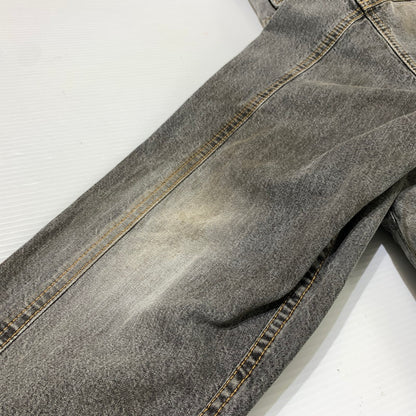 【現状渡し品】【メンズ】 MASTER PIESE マスターピース DENIM JACKET デニムジャケット アウター カバーオール ヴィンテージ加工 142-260330-ko-21-tei サイズ：L カラー：ブラック 万代Net店