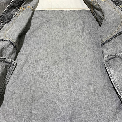 【現状渡し品】【メンズ】 MASTER PIESE マスターピース DENIM JACKET デニムジャケット アウター カバーオール ヴィンテージ加工 142-260330-ko-21-tei サイズ：L カラー：ブラック 万代Net店