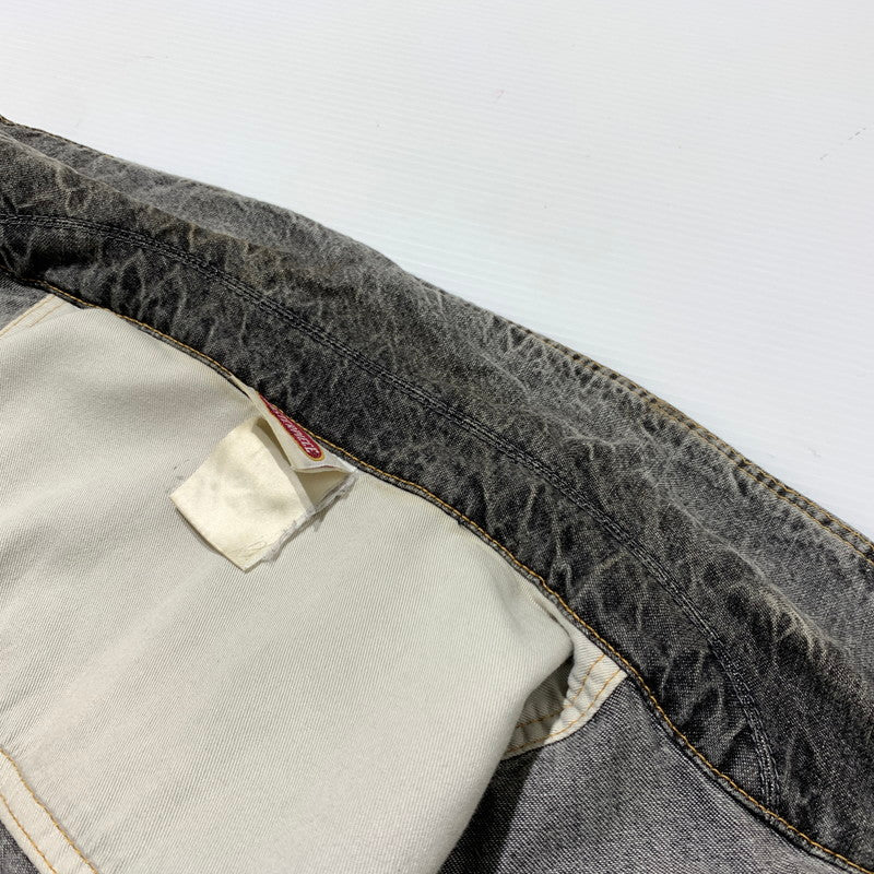 【現状渡し品】【メンズ】 MASTER PIESE マスターピース DENIM JACKET デニムジャケット アウター カバーオール ヴィンテージ加工 142-260330-ko-21-tei サイズ：L カラー：ブラック 万代Net店