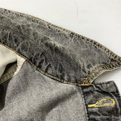 【現状渡し品】【メンズ】 MASTER PIESE マスターピース DENIM JACKET デニムジャケット アウター カバーオール ヴィンテージ加工 142-260330-ko-21-tei サイズ：L カラー：ブラック 万代Net店