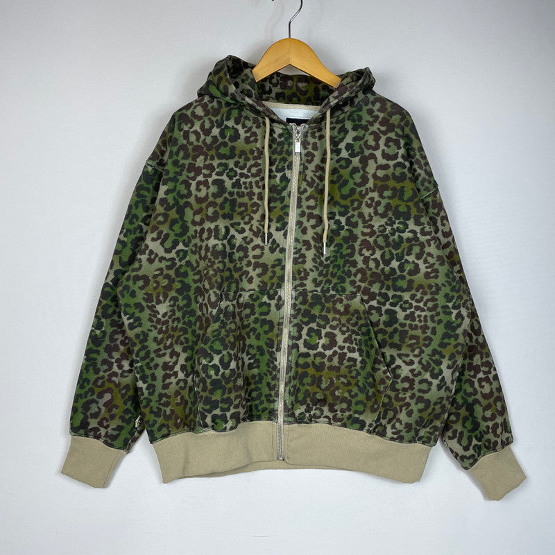 【中古品】【メンズ】 PHINGERIN フィンガリン ZIP HOODIE LEOPARD PD-261-HCS-012 ジップ アップ フーディ 長袖 トップス パーカー 140-260318-yo-09-tei サイズ：L カラー：レオパード 万代Net店