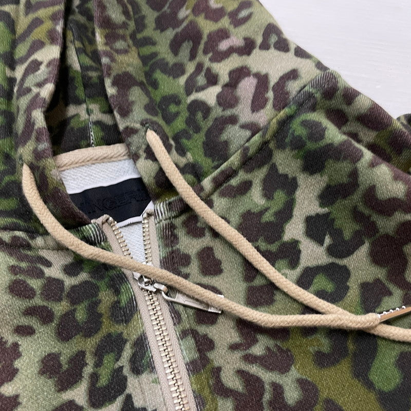 【中古品】【メンズ】 PHINGERIN フィンガリン ZIP HOODIE LEOPARD PD-261-HCS-012 ジップ アップ フーディ 長袖 トップス パーカー 140-260318-yo-09-tei サイズ：L カラー：レオパード 万代Net店