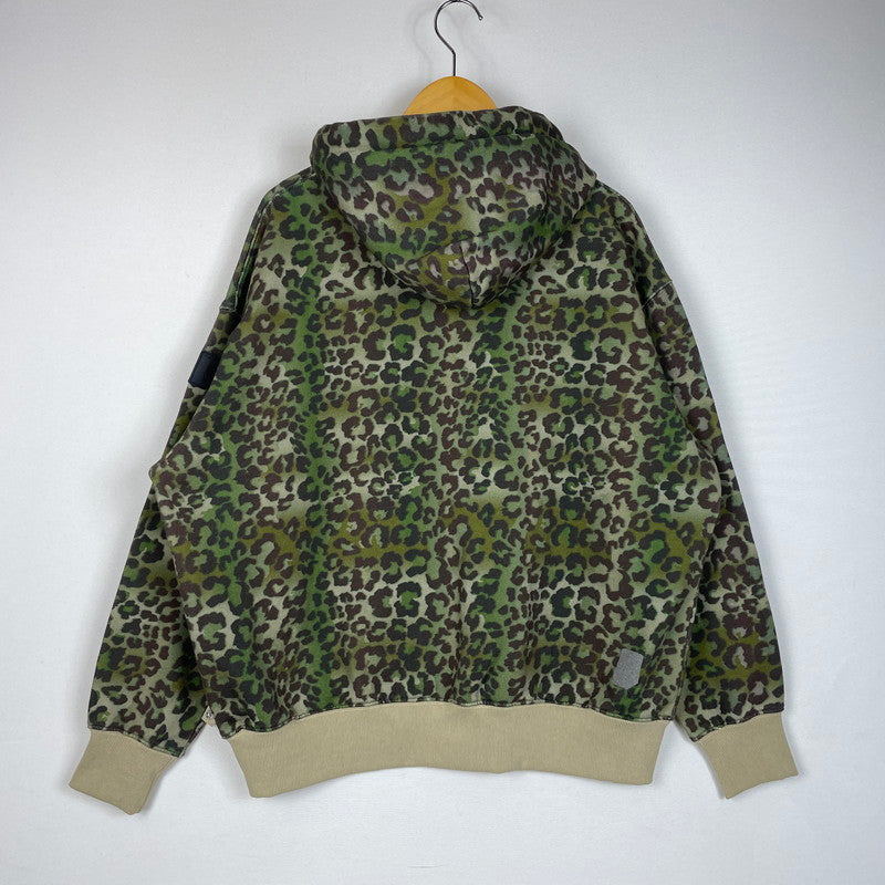 【中古品】【メンズ】 PHINGERIN フィンガリン ZIP HOODIE LEOPARD PD-261-HCS-012 ジップ アップ フーディ 長袖 トップス パーカー 140-260318-yo-09-tei サイズ：L カラー：レオパード 万代Net店