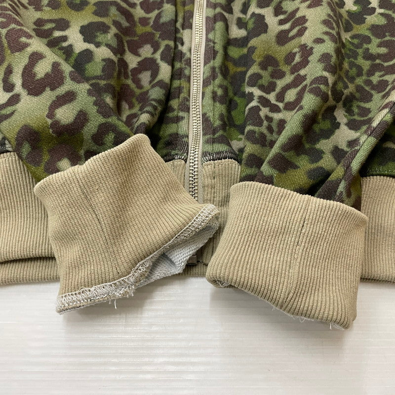 【中古品】【メンズ】 PHINGERIN フィンガリン ZIP HOODIE LEOPARD PD-261-HCS-012 ジップ アップ フーディ 長袖 トップス パーカー 140-260318-yo-09-tei サイズ：L カラー：レオパード 万代Net店