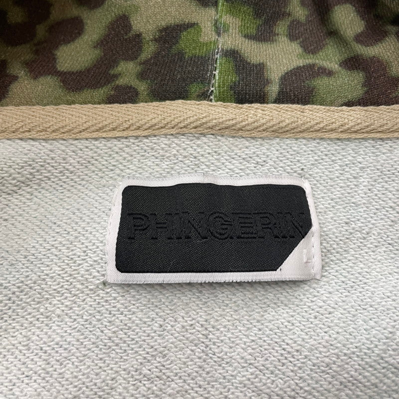 【中古品】【メンズ】 PHINGERIN フィンガリン ZIP HOODIE LEOPARD PD-261-HCS-012 ジップ アップ フーディ 長袖 トップス パーカー 140-260318-yo-09-tei サイズ：L カラー：レオパード 万代Net店