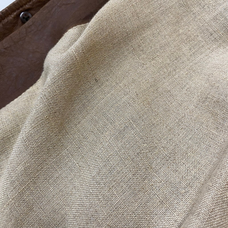 【ジャンク品】【メンズ】 JOURNAL STANDARD ジャーナルスタンダード LAMB LEATHER JACKET ラムレザー ジャケット アウター 147-260401-ks-22-tei サイズ：M カラー：ブラウン 万代Net店