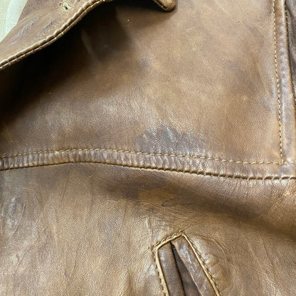 【ジャンク品】【メンズ】 JOURNAL STANDARD ジャーナルスタンダード LAMB LEATHER JACKET ラムレザー ジャケット アウター 147-260401-ks-22-tei サイズ：M カラー：ブラウン 万代Net店