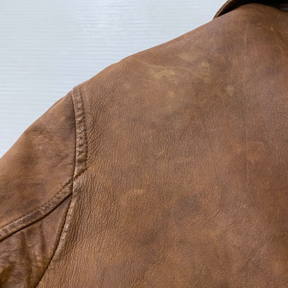 【ジャンク品】【メンズ】 JOURNAL STANDARD ジャーナルスタンダード LAMB LEATHER JACKET ラムレザー ジャケット アウター 147-260401-ks-22-tei サイズ：M カラー：ブラウン 万代Net店