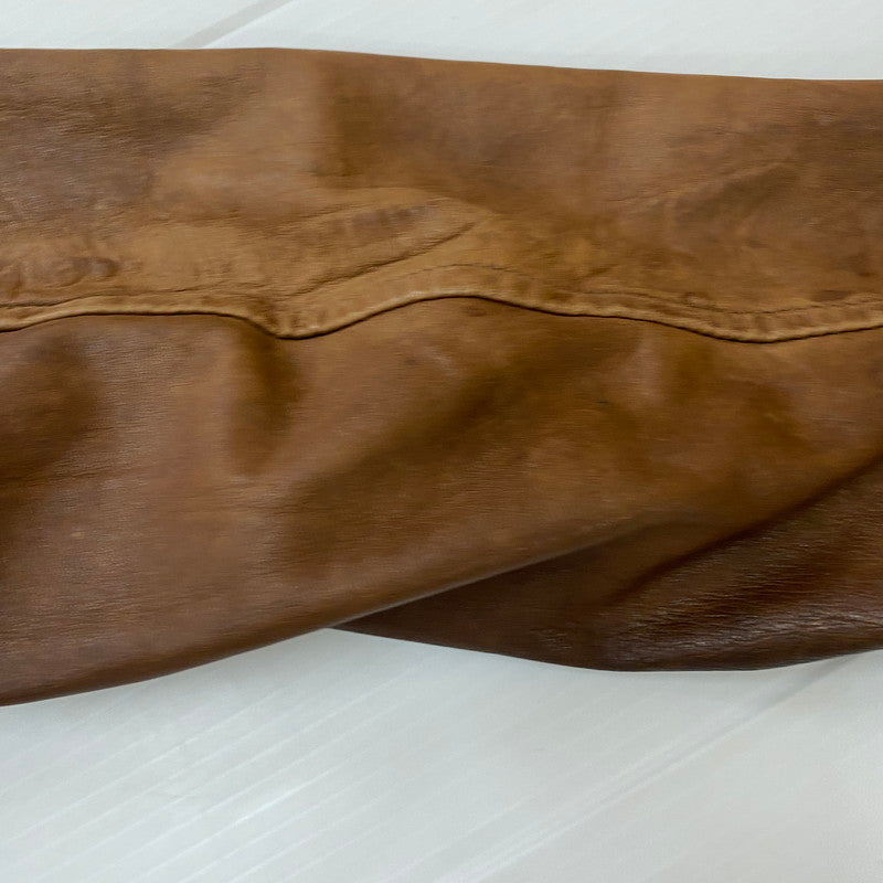 【ジャンク品】【メンズ】 JOURNAL STANDARD ジャーナルスタンダード LAMB LEATHER JACKET ラムレザー ジャケット アウター 147-260401-ks-22-tei サイズ：M カラー：ブラウン 万代Net店