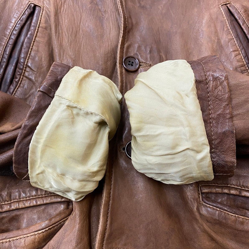 【ジャンク品】【メンズ】 JOURNAL STANDARD ジャーナルスタンダード LAMB LEATHER JACKET ラムレザー ジャケット アウター 147-260401-ks-22-tei サイズ：M カラー：ブラウン 万代Net店
