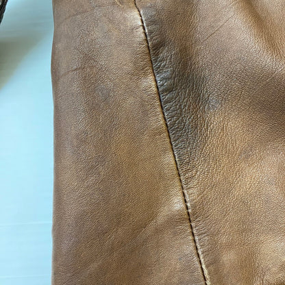 【ジャンク品】【メンズ】 JOURNAL STANDARD ジャーナルスタンダード LAMB LEATHER JACKET ラムレザー ジャケット アウター 147-260401-ks-22-tei サイズ：M カラー：ブラウン 万代Net店