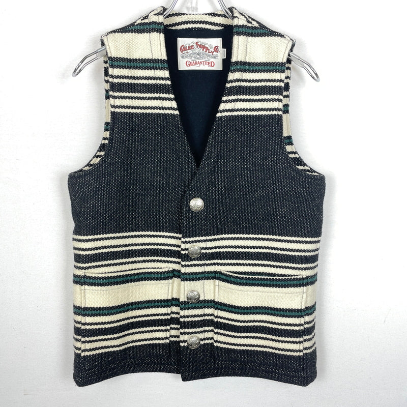 【中古品】【メンズ】 CALEE キャリー CONCHO VEST コンチョ 付き ベスト トップス 142-260730-sa-01-tei サイズ：M カラー：ブラック 万代Net店