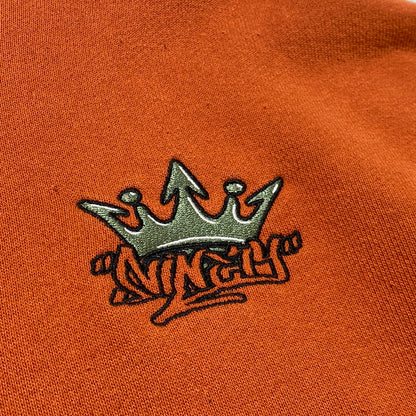 【中古品】【メンズ】 9090 ナインティナインティ PULLOVER FOODIE プルオーバー フーディー 長袖 トップス パーカー 147-260824-sa-13-tei サイズ：L カラー：オレンジ 万代Net店