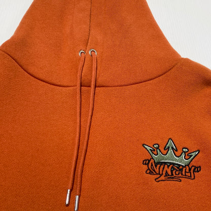 【中古品】【メンズ】 9090 ナインティナインティ PULLOVER FOODIE プルオーバー フーディー 長袖 トップス パーカー 147-260824-sa-13-tei サイズ：L カラー：オレンジ 万代Net店