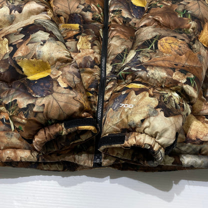 【中古品】【メンズ】 Supreme シュプリーム × THE NORTH FACE ザ・ノースフェイス 別注 コラボ 16AW LEAVES NUPTSE JACKET ND51602I リーブス ヌプシ ジャケット アウター ダウンジャケット 149-260404-yo-19-tei サイズ：S カラー：柄 万代Net店