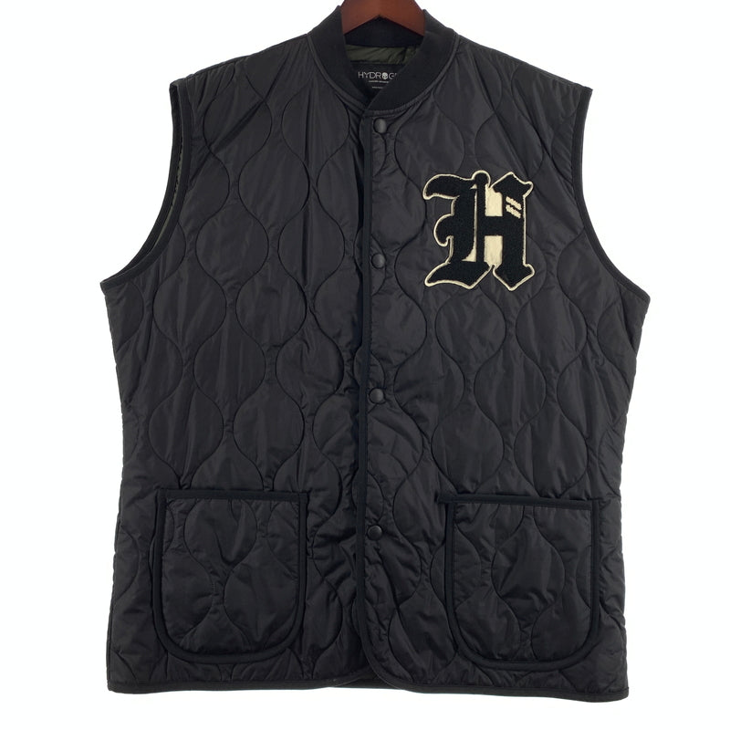 【現状渡し品】【メンズ】 HYDROGEN ハイドロゲン QUILTED VEST キルティングベスト ライトアウター 141-260720-ko-15-tei サイズ：XXXL カラー：ブラック 万代Net店