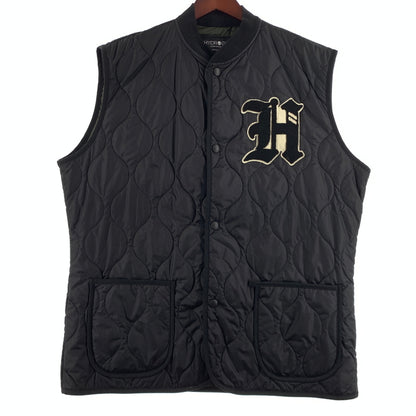 【現状渡し品】【メンズ】 HYDROGEN ハイドロゲン QUILTED VEST キルティングベスト ライトアウター 141-260720-ko-15-tei サイズ：XXXL カラー：ブラック 万代Net店