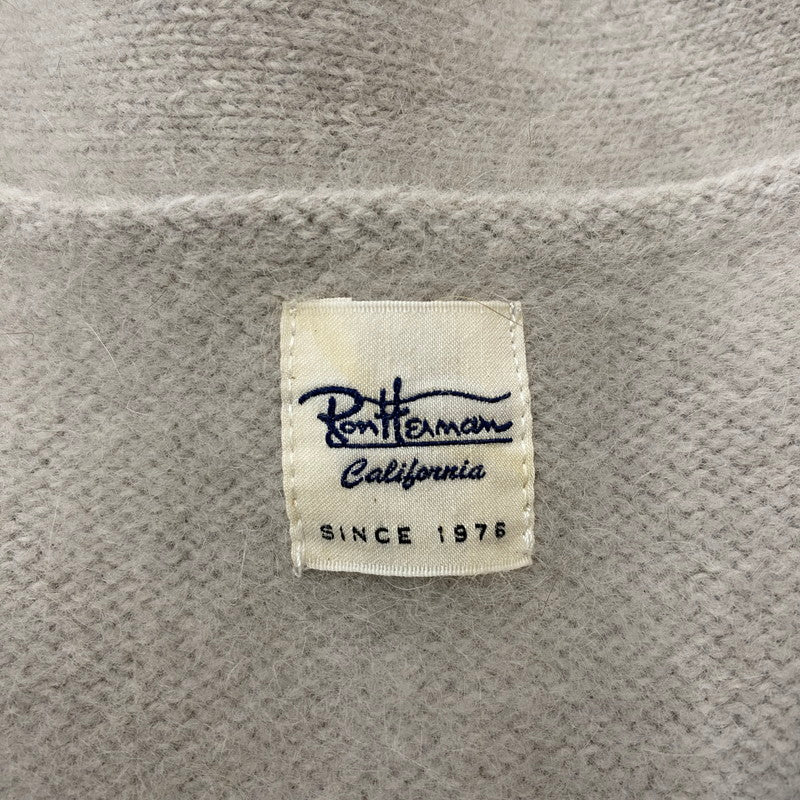 【中古品】【メンズ】 Ron Herman ロンハーマン RACCOON KNIT CARDIGAN 3620800033 ラクーン ニット カーディガン 長袖 トップス 140-260325-ks-15-tei サイズ：L カラー：ライトグレー 万代Net店