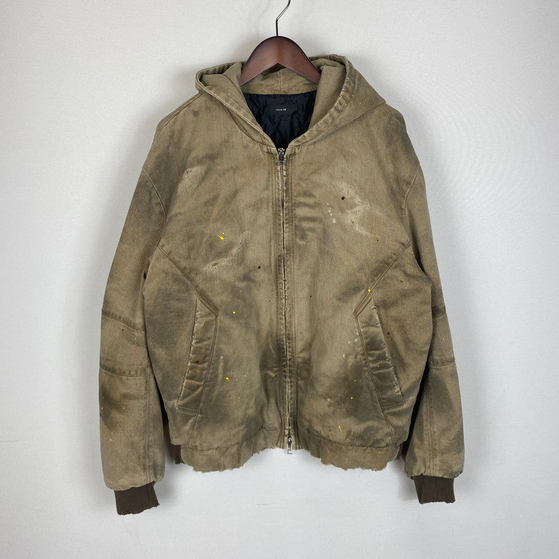 【現状渡し品】【メンズ】 Vuja Dé ヴジャ・デ BECK DESTROYED HOODED BOMBER JACKET ベック ディストロイド フーテッド ボンバージャケット アウター 140-260325-ks-10-tei サイズ：M カラー：ベージュ 万代Net店