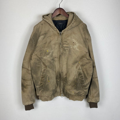 【現状渡し品】【メンズ】 Vuja Dé ヴジャ・デ BECK DESTROYED HOODED BOMBER JACKET ベック ディストロイド フーテッド ボンバージャケット アウター 140-260325-ks-10-tei サイズ：M カラー：ベージュ 万代Net店