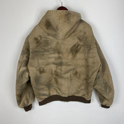 【現状渡し品】【メンズ】 Vuja Dé ヴジャ・デ BECK DESTROYED HOODED BOMBER JACKET ベック ディストロイド フーテッド ボンバージャケット アウター 140-260325-ks-10-tei サイズ：M カラー：ベージュ 万代Net店
