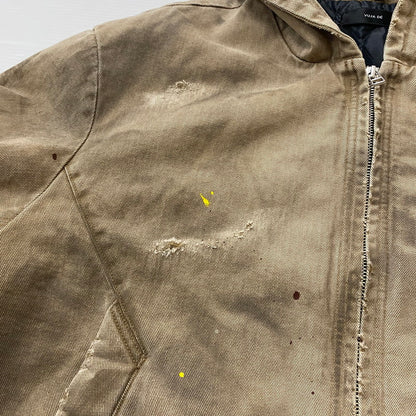 【現状渡し品】【メンズ】 Vuja Dé ヴジャ・デ BECK DESTROYED HOODED BOMBER JACKET ベック ディストロイド フーテッド ボンバージャケット アウター 140-260325-ks-10-tei サイズ：M カラー：ベージュ 万代Net店