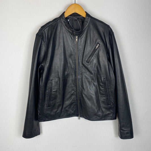 【中古美品】【メンズ】 JOURNAL STANDARD ジャーナルスタンダード 26's SHEEP SKIN WASHED LEATHER RIDERS JACKET 26-011-600-5570-1-0 シープスキン ウォッシュド レザー ライダース ジャケット ライトアウター 147-260325-ks-05-tei サイズ：M カラー：ブラック 万代Net店