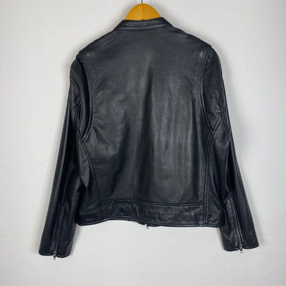 【中古美品】【メンズ】 JOURNAL STANDARD ジャーナルスタンダード 26's SHEEP SKIN WASHED LEATHER RIDERS JACKET 26-011-600-5570-1-0 シープスキン ウォッシュド レザー ライダース ジャケット ライトアウター 147-260325-ks-05-tei サイズ：M カラー：ブラック 万代Net店