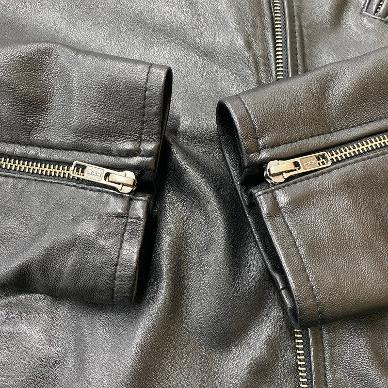 【中古美品】【メンズ】 JOURNAL STANDARD ジャーナルスタンダード 26's SHEEP SKIN WASHED LEATHER RIDERS JACKET 26-011-600-5570-1-0 シープスキン ウォッシュド レザー ライダース ジャケット ライトアウター 147-260325-ks-05-tei サイズ：M カラー：ブラック 万代Net店