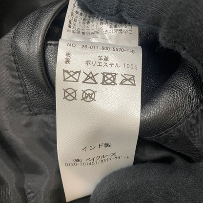 【中古美品】【メンズ】 JOURNAL STANDARD ジャーナルスタンダード 26's SHEEP SKIN WASHED LEATHER RIDERS JACKET 26-011-600-5570-1-0 シープスキン ウォッシュド レザー ライダース ジャケット ライトアウター 147-260325-ks-05-tei サイズ：M カラー：ブラック 万代Net店