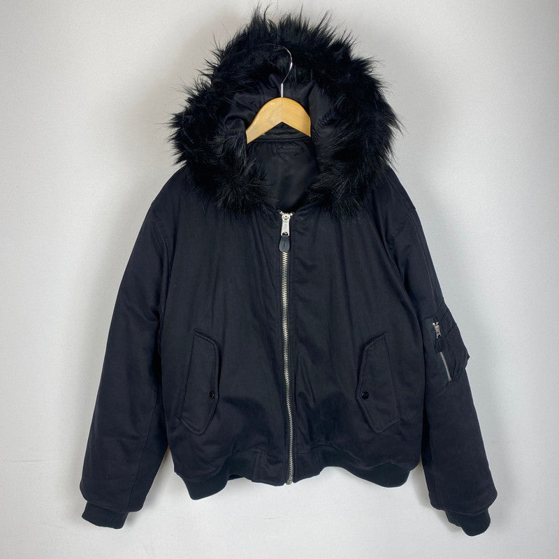 【中古品】【メンズ】 F.M.C.D. エフエムシーディー PADDED BOMBER JACKET デタッチャブルファーフード付き コットン ボンバージャケット アウター 141-260325-ks-03-tei サイズ：S カラー：ブラック 万代Net店