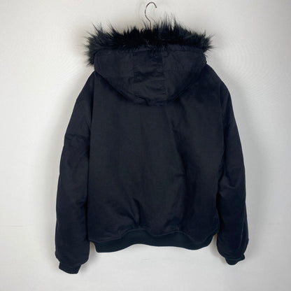 【中古品】【メンズ】 F.M.C.D. エフエムシーディー PADDED BOMBER JACKET デタッチャブルファーフード付き コットン ボンバージャケット アウター 141-260325-ks-03-tei サイズ：S カラー：ブラック 万代Net店
