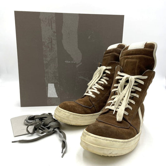 【中古品】【メンズ】 Rick Owens リックオウエンス GEOBASKET RU02B2894LCC ジオバスケット スニーカー 靴 シューズ 162-260415-yo-14-tei サイズ：41 カラー：ブラウン 万代Net店