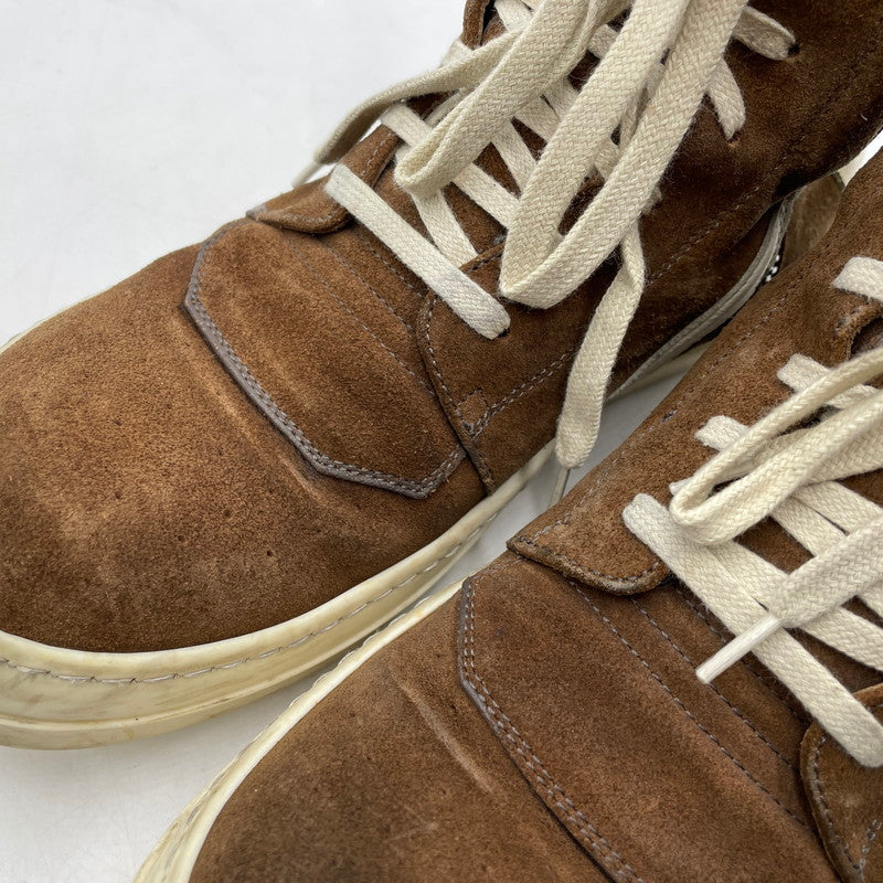 【中古品】【メンズ】 Rick Owens リックオウエンス GEOBASKET RU02B2894LCC ジオバスケット スニーカー 靴 シューズ 162-260415-yo-14-tei サイズ：41 カラー：ブラウン 万代Net店