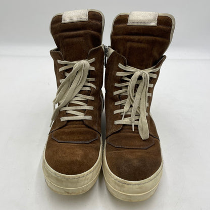 【中古品】【メンズ】 Rick Owens リックオウエンス GEOBASKET RU02B2894LCC ジオバスケット スニーカー 靴 シューズ 162-260415-yo-14-tei サイズ：41 カラー：ブラウン 万代Net店