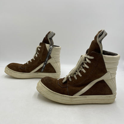 【中古品】【メンズ】 Rick Owens リックオウエンス GEOBASKET RU02B2894LCC ジオバスケット スニーカー 靴 シューズ 162-260415-yo-14-tei サイズ：41 カラー：ブラウン 万代Net店