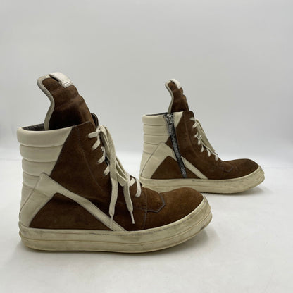 【中古品】【メンズ】 Rick Owens リックオウエンス GEOBASKET RU02B2894LCC ジオバスケット スニーカー 靴 シューズ 162-260415-yo-14-tei サイズ：41 カラー：ブラウン 万代Net店