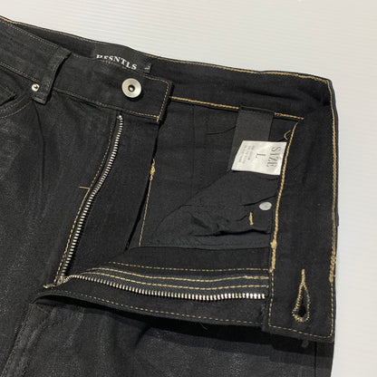 【中古品】【メンズ】 HESNTLS エイチイントルズ FLARED DENIM PANTS フレア デニムパンツ ボトムス ジーンズ 153-260323-ko-04-tei サイズ：L カラー：ブラック 万代Net店