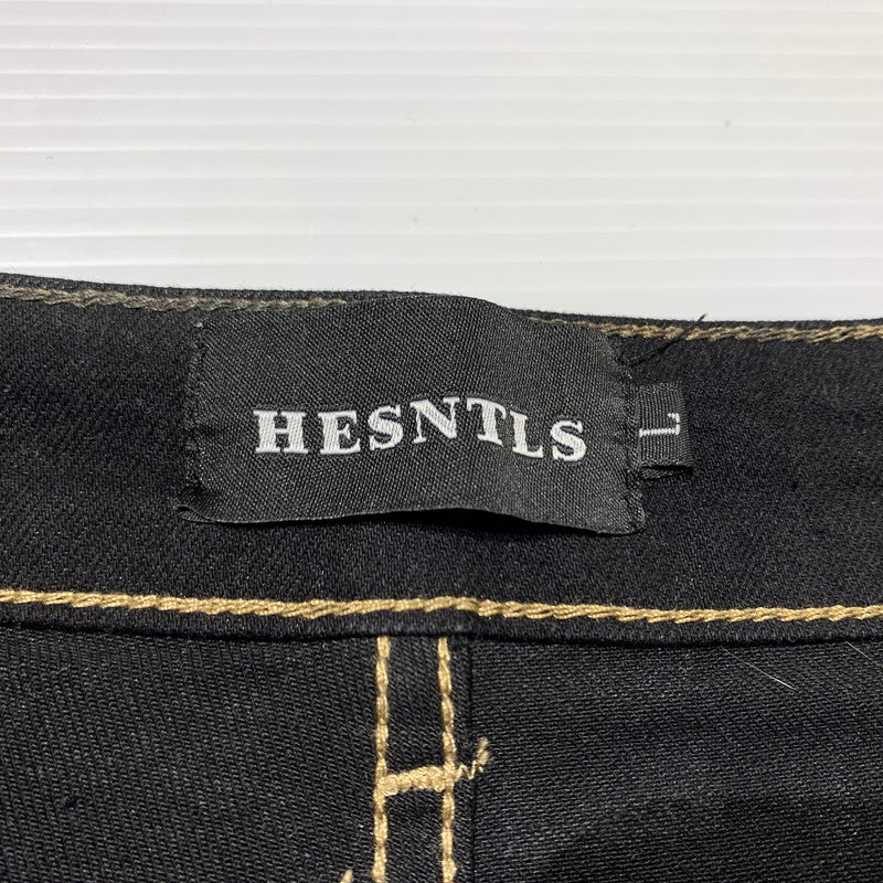 【中古品】【メンズ】 HESNTLS エイチイントルズ FLARED DENIM PANTS フレア デニムパンツ ボトムス ジーンズ 153-260323-ko-04-tei サイズ：L カラー：ブラック 万代Net店