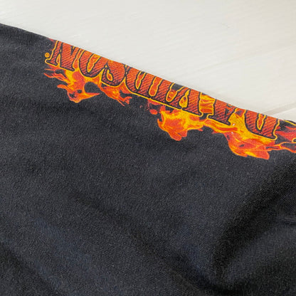 【中古品】【メンズ】 FLAME BIRD LOGO L/S TEE フレイム バード ロゴ ロングスリーブ Tシャツ 長袖 トップス 145-260401-ks-11-fuzh サイズ：L カラー：ブラック 万代Net店