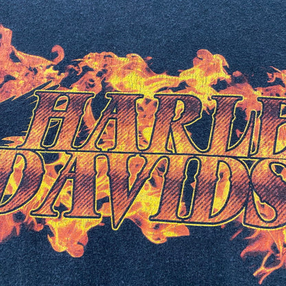 【中古品】【メンズ】 FLAME BIRD LOGO L/S TEE フレイム バード ロゴ ロングスリーブ Tシャツ 長袖 トップス 145-260401-ks-11-fuzh サイズ：L カラー：ブラック 万代Net店